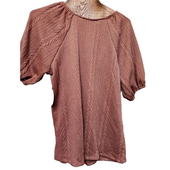 Misia Curvy Size 2X Top Jeweled buttons NWT Brown - Picture 6 of 8